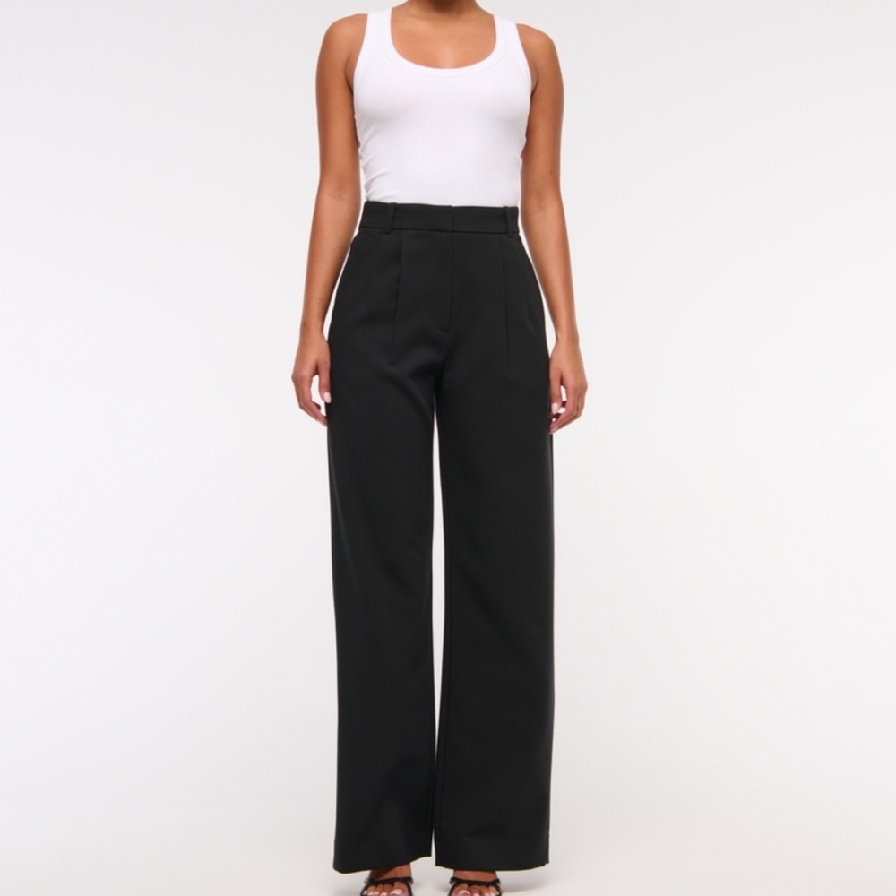 Abercrombie & Fitch Sloane Black Wide-Leg Pants NWT